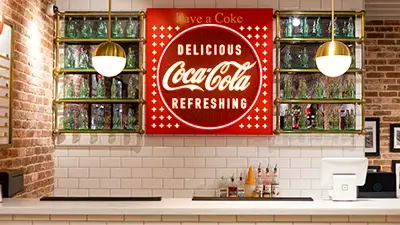 coca cola retail signage