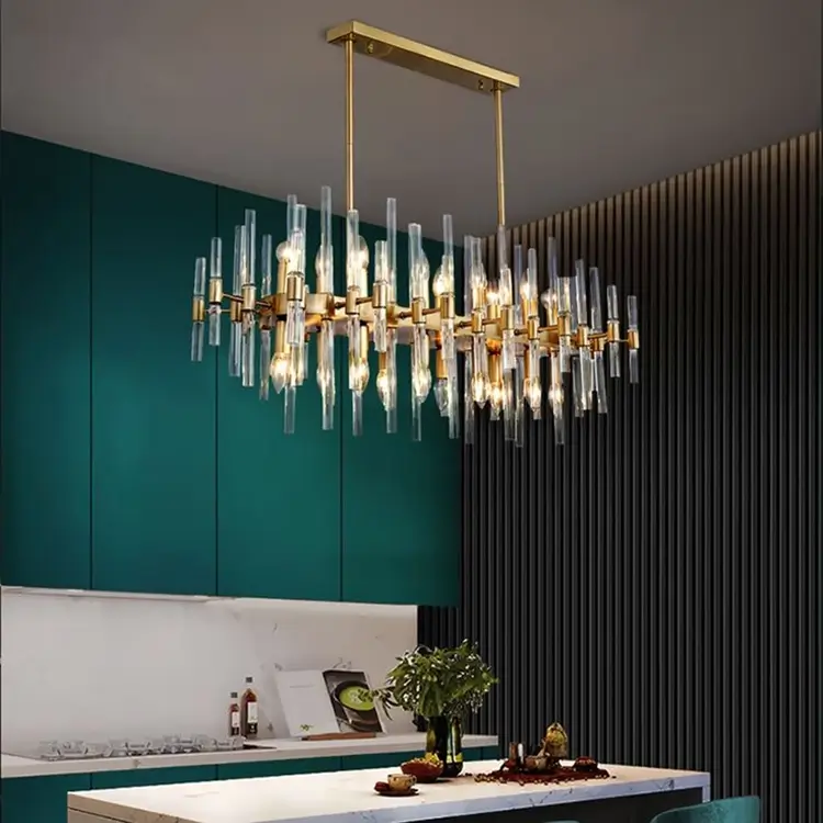 kitchen chandelier lighting idea
