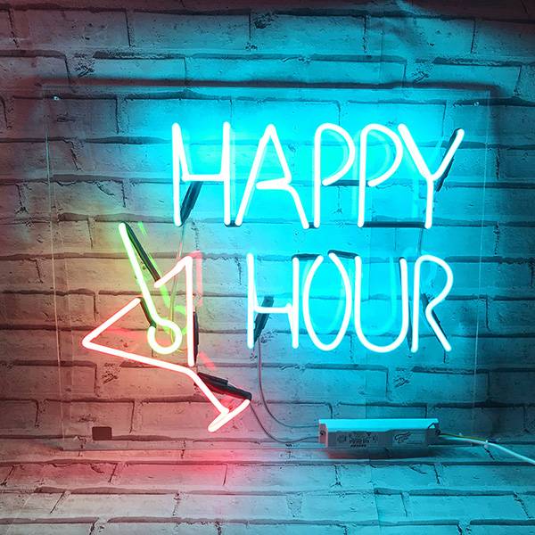 Happy Hour funky neon
