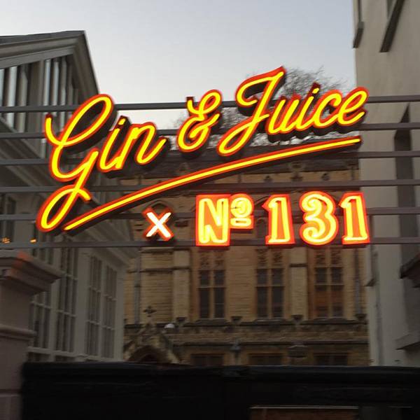 gin and juice cool neon light