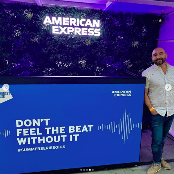 American Express brand logo light
