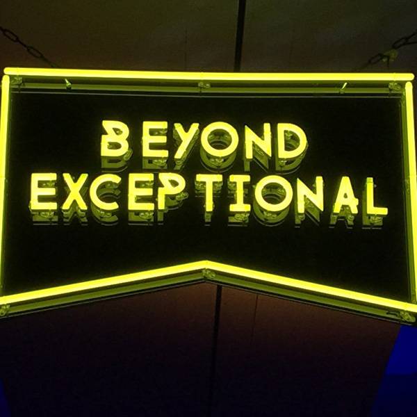 faux neon sign yellow Beyond Exceptional