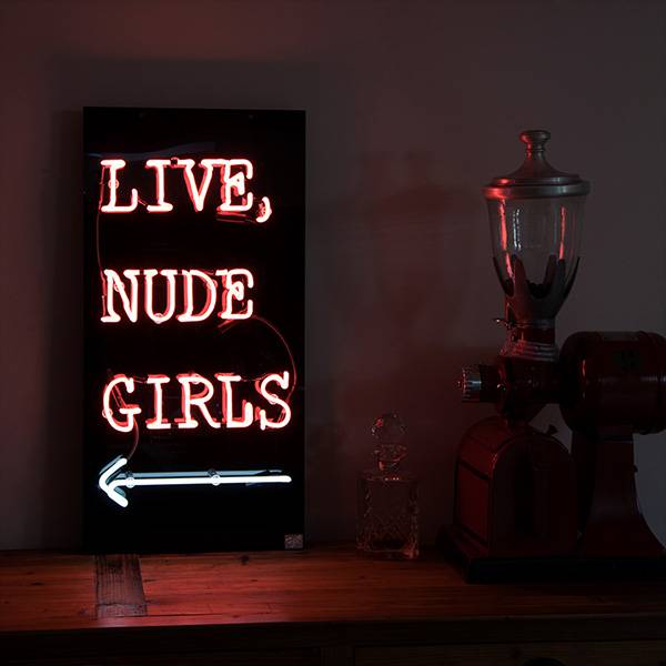 Neon Letter lights Live Nude Girls