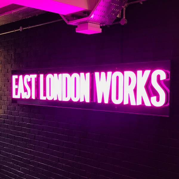 Ultra neon East London works pink