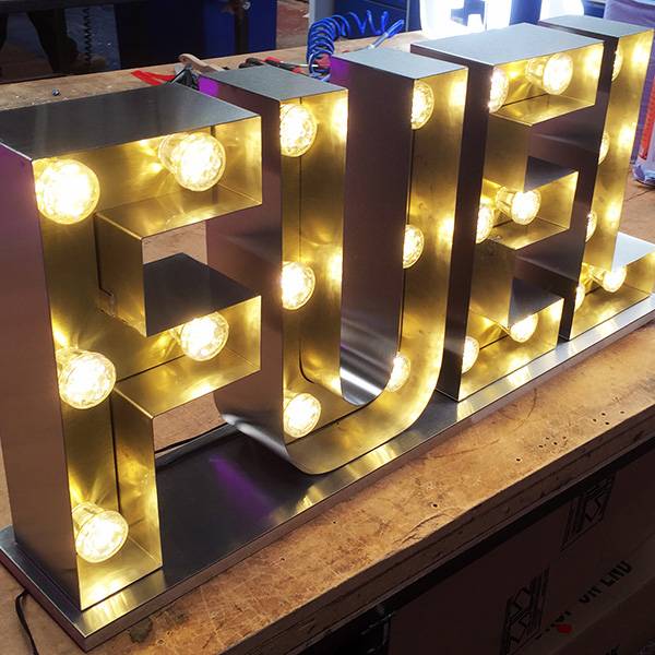 Fairground light up letters Fuel