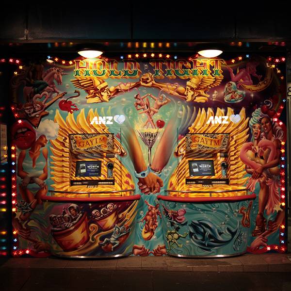 fairground lights even signage