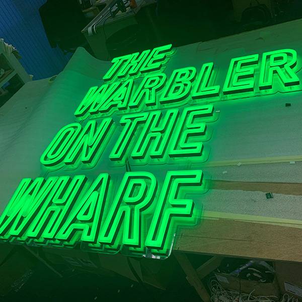 green event signage