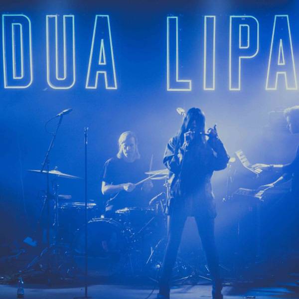 Faux neon sign pink Dua Lipa