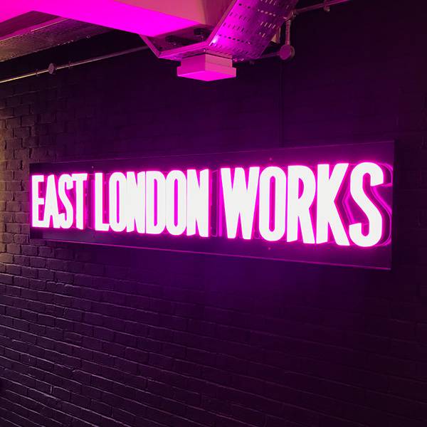 Ultra neon East London works pink