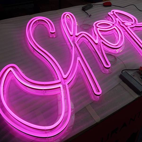 faux neon sign pink Shop