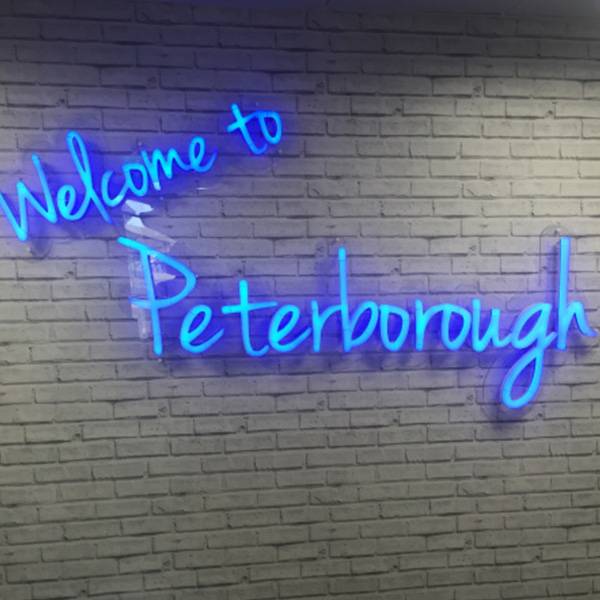 Neon Ultra Welcome to Peterborough blue