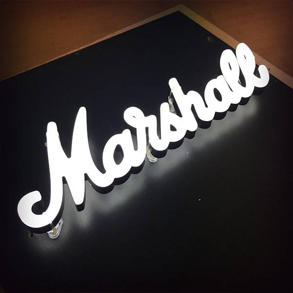 Neon Ultra sign faux neon white Marshall