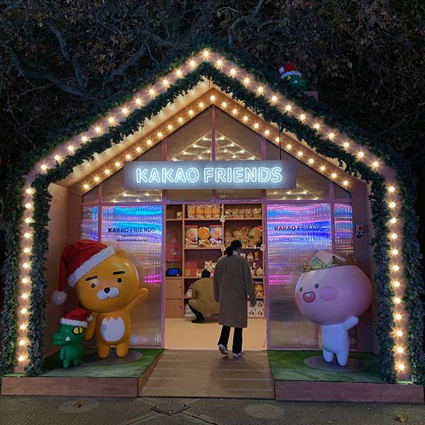 Kakao Friends christmas neon signage