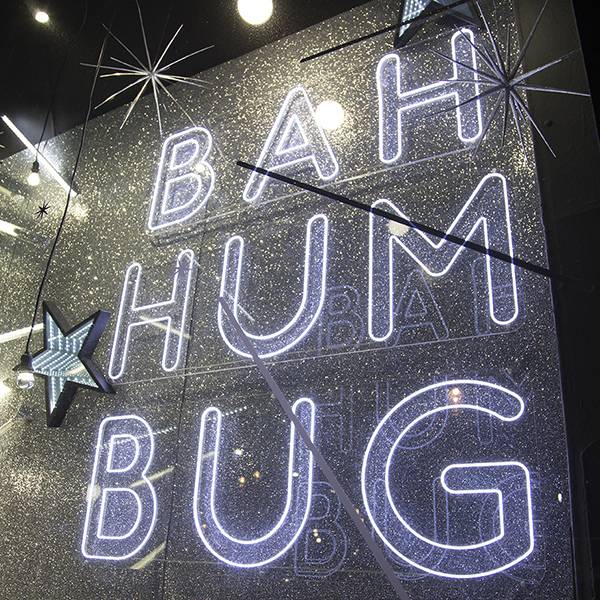Bah Humbug christmas visual merchandising signs