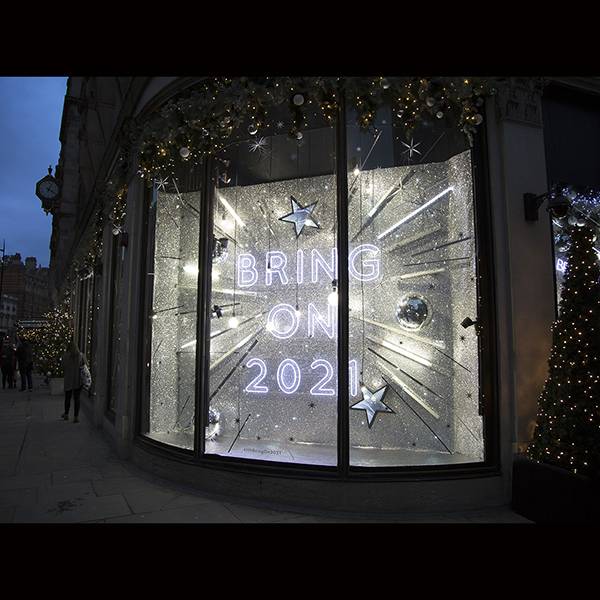 Bring on 2021 christmas window neon signs