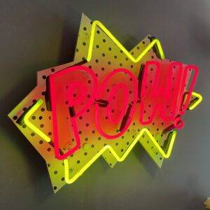 Pow real neon sign