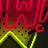 Close up of neon light