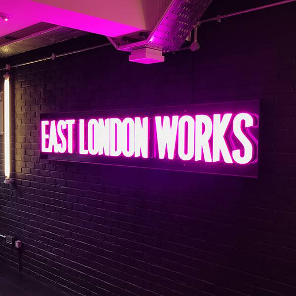 East London Works architectural signage