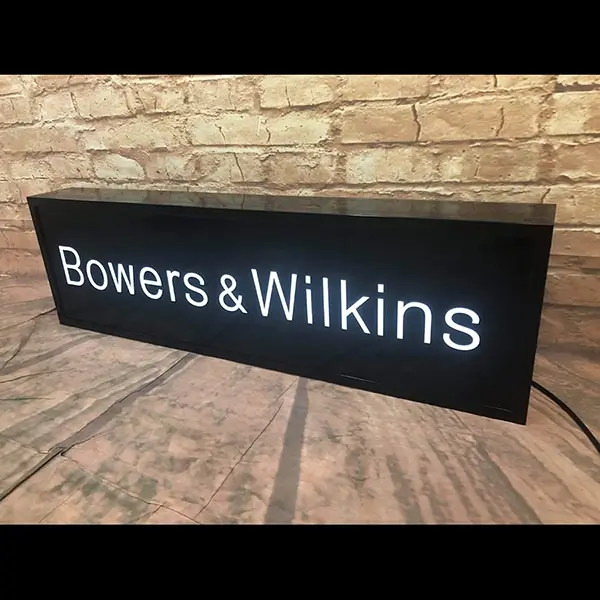 Bowers & wilkins lightbox logo sign