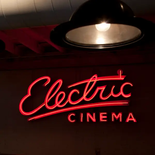 Electric Cinema neon logo signage