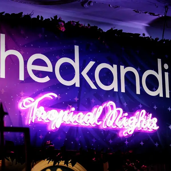 Hed Kandi neon nightclub lighting