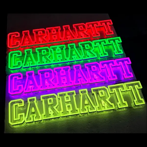 neon carhaart sign