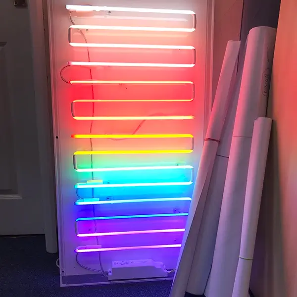 range of colours for neon art