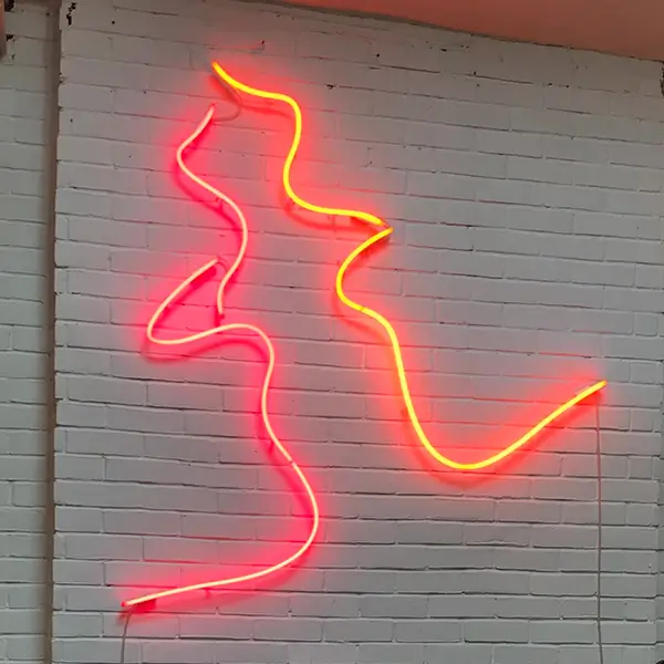 The Kiss neon art
