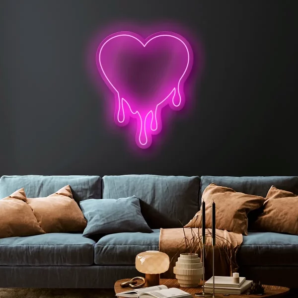 Dripping Heart neon sign