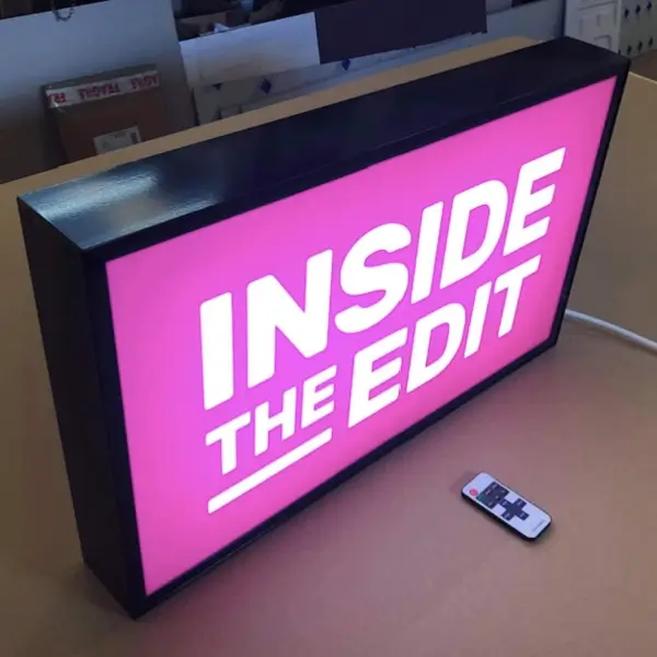 inside the edit light box London