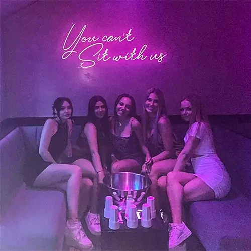 you cant sit with us custom neon sign