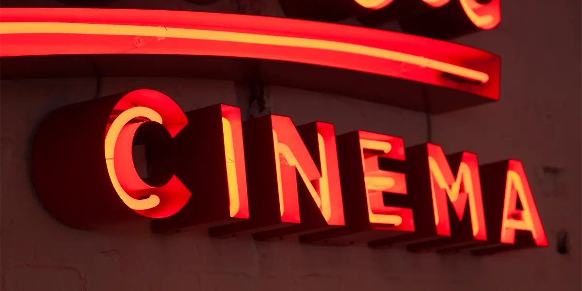 Electric Cinema Neon Sign Close