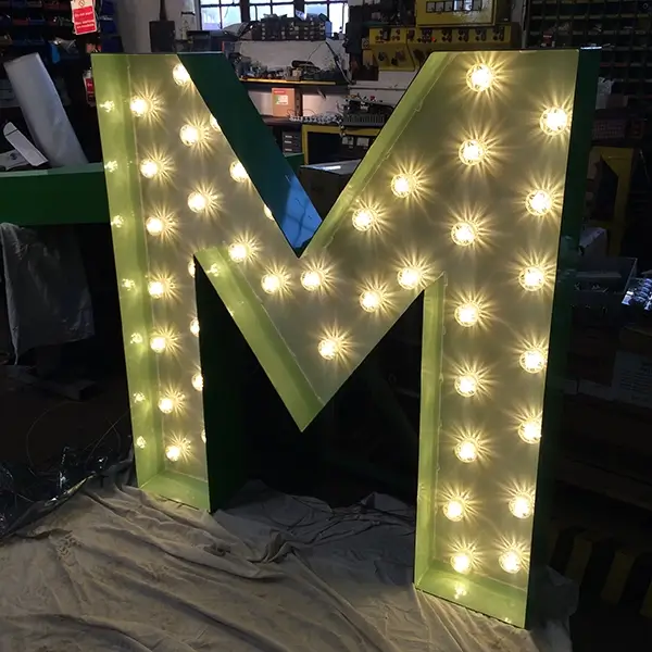 M light up letters