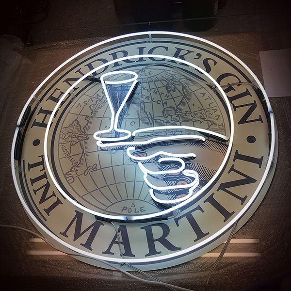 hendricks martini neon