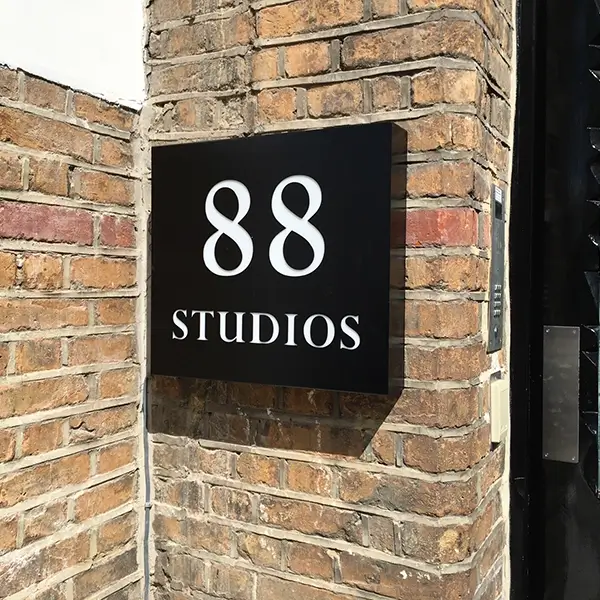 88 studios corporate sign