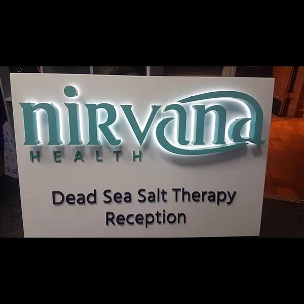 nirvana spa corporate signage