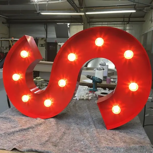 s painted bulb letters