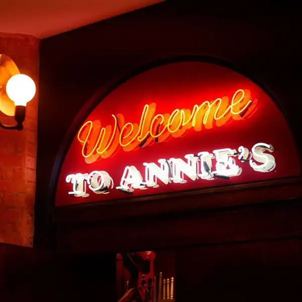 genuine glass real neon annies sign