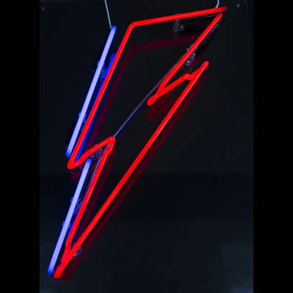 lightning bolt traditional glass neon sign