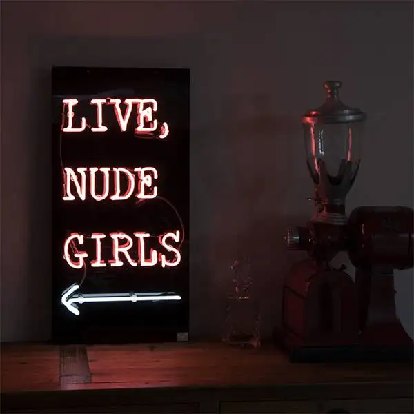 live nude girls neon sign
