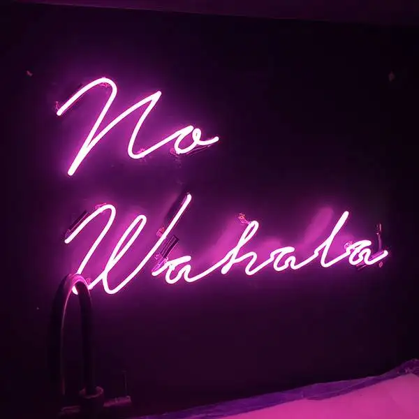 no wahala traditional glass neon sign