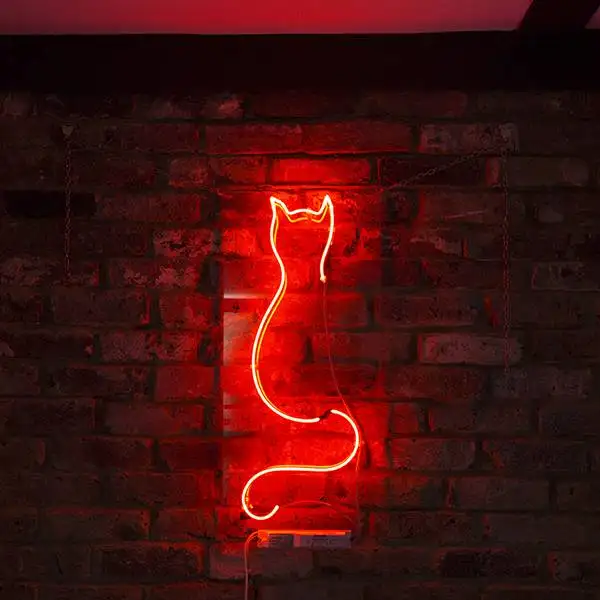 real neon cat