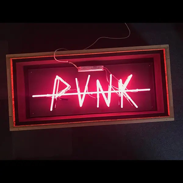 real neon punk sign