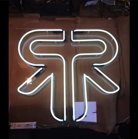 ruroc traditional glass neon sign