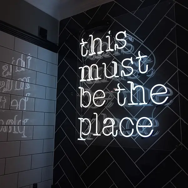 this must be the place real glass neon sign