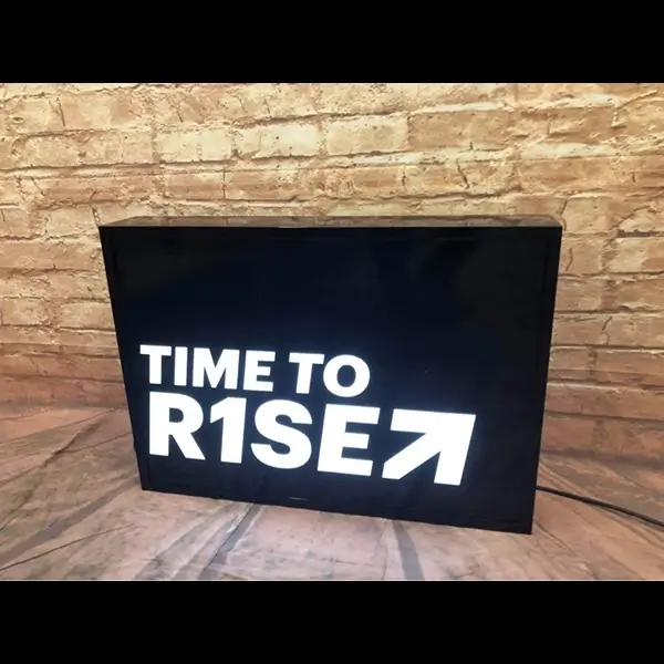 Time 2 rise lightbox sign