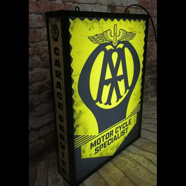 Vintage AA lightbox sign