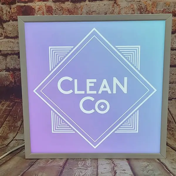 clean co lightbox sign