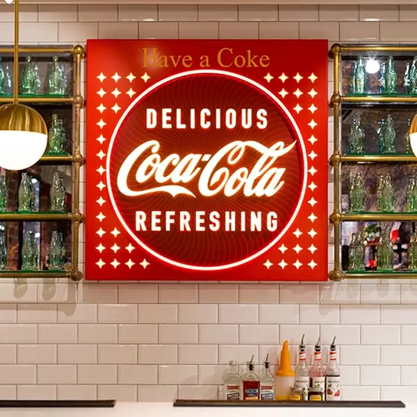 coca cola led logo sign in London