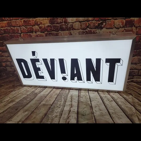 deviant lightbox sign